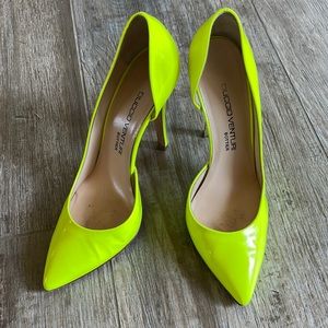 Duccio Venturi Neon Yellow Pump Sz 38